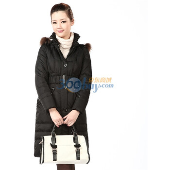 2011新款 冰洁羽绒服 女式修身长款 BG11198 黑色 185/104A(XXXL)