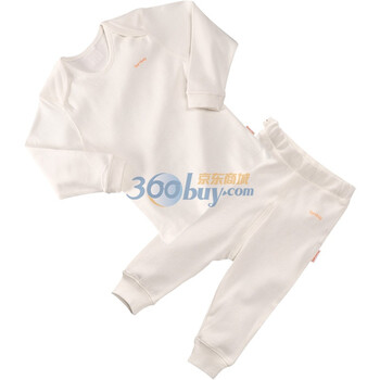贝贝怡（bornbay) BB811 宝宝衣服 婴儿套装 套头衫/合档裤BB811 米白 100码