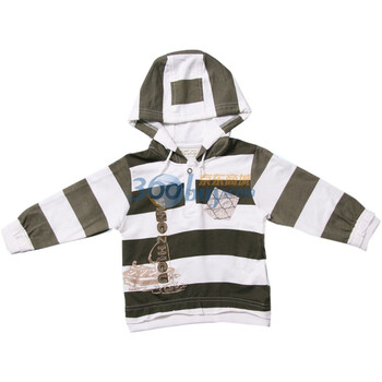 婴之谷2011秋冬新品 海洋探险连帽衫 T4820 军绿色 110码