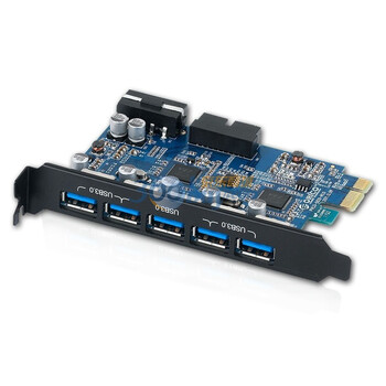 奥睿科（ORICO）PVU3-5O2I 台式机5口 USB3.0 扩展卡+20pin USB3.0内部扩展
