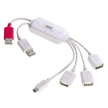 日本SANWA SUPPLY USB-HUB227WH3 白色大章鱼USB集线器