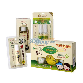 润本 宝宝防蚊患组合防蚊液电热蚊香片精制痱子露蚊患舒缓液