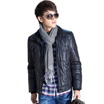SEVENJOY柒加尚品 光感2011秋冬男装新式休闲薄款棉衣 棉外套15MY12 黑色 XXL