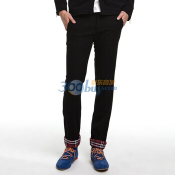 PEACEBIRD太平鸟男装冬季新品休闲裤82110435011 黑色 XXL
