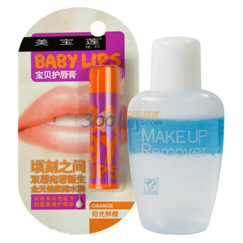 MAYBELLINE美宝莲宝贝护唇膏4g阳光鲜橙 送40ml眼唇卸妆液