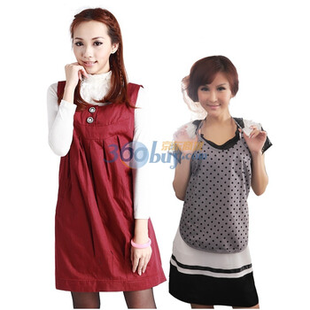 宝宝金盾时尚型防辐射服珍珠纤维系列防辐射孕妇装孕妇裙马甲 L/XL 56014 酒红色 XL