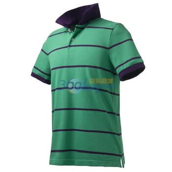 Giordano佐丹奴 Polo 男撞色自由间修身珠地Polo 01011008 暗绿色 XL