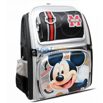 迪士尼disney新款米奇小学生减负书包　儿童太空背包M0356 银色