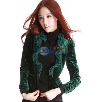 O.SA 秋冬新品外套 韩版修身外套 SW13050 绿色 XL