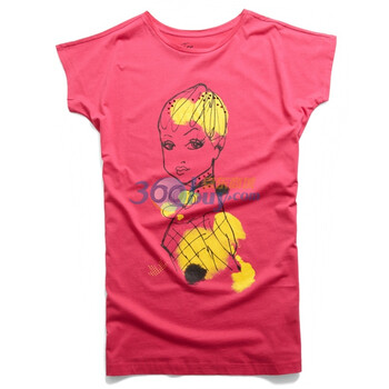 Giordano佐丹奴 T恤 女时尚插画印花Big Tee 01391001 粉红 S