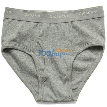 Giordano佐丹奴 内衣裤 男独立装Logo宽皮筋三角内裤 01179007 深灰色 XL