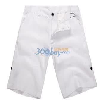 Markless夏装男士纯天然亚麻清凉休闲短裤DK11906M 白色 XXXL