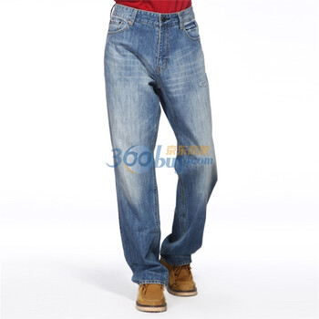 IZOD 2011新品宽松纯棉磨破男士牛仔裤 3061916108001 牛仔色 190/96A(36)