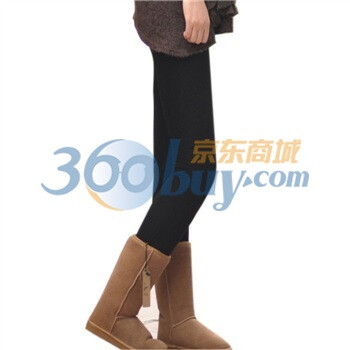 维妮 VINEY 羊毛打底裤竹炭纤维加厚加绒羊毛保暖高档硬纸盒装 黑色 均码