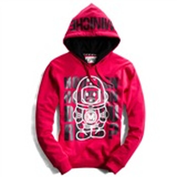 Giordano佐丹奴BSX 外套 男MINI CHE心中有爱连帽卫衣 04081521 桔红色 XL