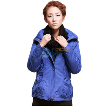 久拉拉JIULALA 2011冬装新款 女短款 收腰显瘦 棉衣 棉服 J104M094 宝蓝色 XL