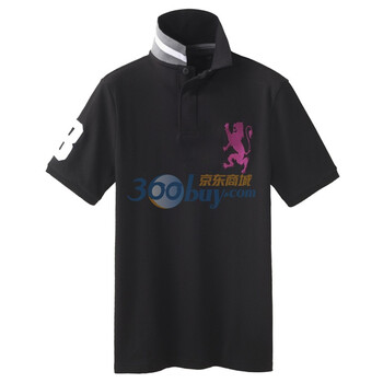 Giordano佐丹奴 Polo 男炫彩狮王修身POLO 01012180 纯黑 XL