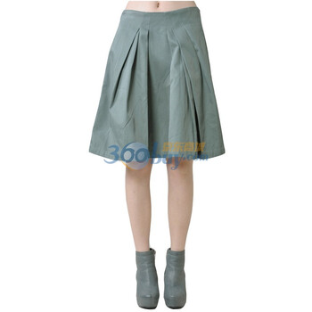 江南布衣 JNBY 女性 精致 品质 腰裙 5014163 暗海洋绿 XL