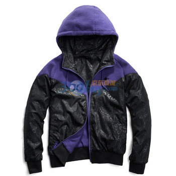 Giordano佐丹奴BSX 其他 女小熊印花拼色双面摇粒绒外套 04371531 紫色 XL