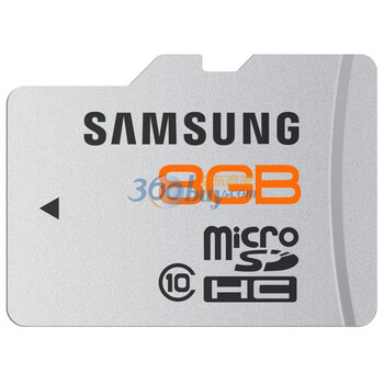 三星（SAMSUNG）8G TF（MicroSD/SDHC）存储卡（Class10）白色
