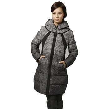 皮尔卡丹PierreCardin时尚超保暖长款女式羽绒服pika08 黑色 XL