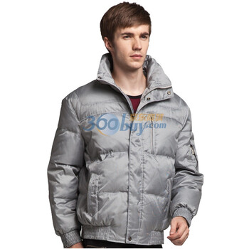 zuo收腰韩版修身白鸭绒男装男式羽绒HYW006D 灰色 185/104A(XL)