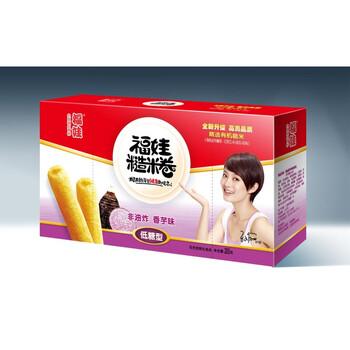 【福娃春节年货】粗粮零食 福娃糙米卷香芋味200gX3盒 有机食品