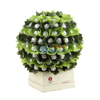 莫菲 美馨花球139枚 巧克力花束 1390g