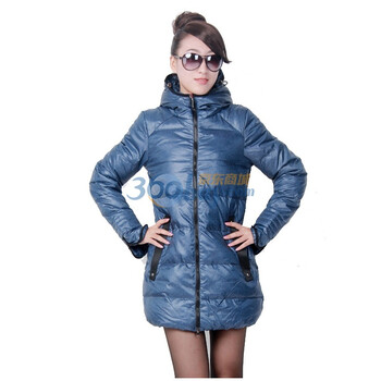 Botetang 波特唐 女中长款大码女装凌格加厚羽绒服LX0915 蓝色 185/104A(XXXL)