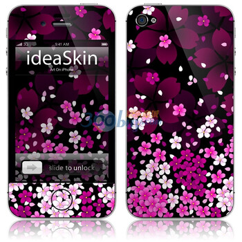 ideaSkin iPhone 4S 樱花漫天飞 手机外壳保护套皮贴膜 CJLA010287