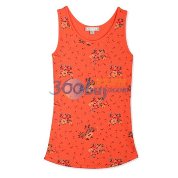 歌莉娅GOELIA印花背心105B019W 桔红色 M