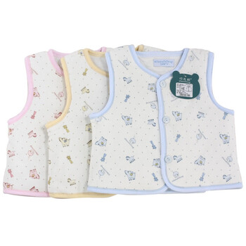 巧尼熊 宝宝服饰 春秋冬季宝宝剪绒保暖马甲背心3711 印粉 100码
