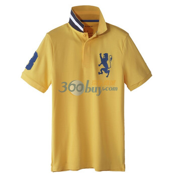 Giordano佐丹奴 Polo 男炫彩狮王修身POLO 01012180 土黄 XL