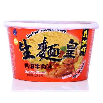 寿桃牌 碗面 生面皇香浓牛肉味 75g*12碗 整箱家庭装