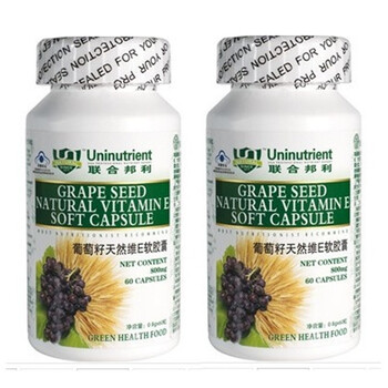 联合邦利葡萄籽天然维E软胶囊60粒（两瓶装）