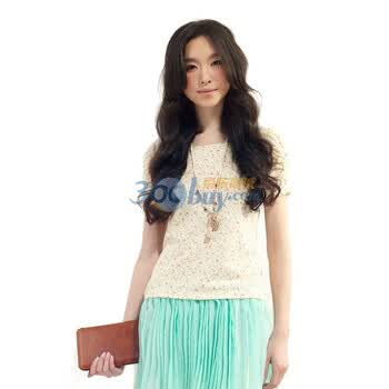 夏装新品 唐狮女士短袖T恤112221022401 浅黄 L