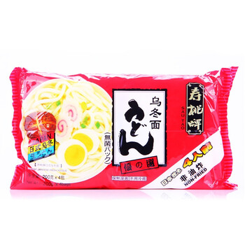 香港寿桃牌日式乌冬面 4连包袋装 5袋（4包*200g)