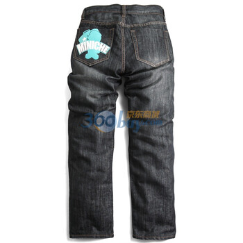Giordano佐丹奴BSX 牛仔裤 男MINI CHE原色直筒印花潮牛 95111001 宝蓝色 33