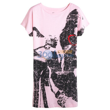 Giordano佐丹奴 T恤 女爱的印花图案Big Tee 01391003 热情的粉红 S