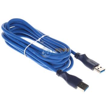 包尔星克（PowerSync）UAA32 USB3.0高速传输线 A公对A公 蓝色 3米