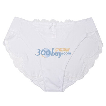 爱慕单品蕾丝中腰三角内裤AM22561 白色 XXL