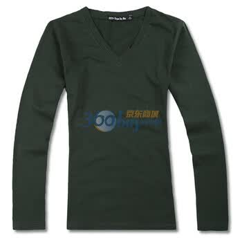 OBM2012春装新款男T恤休闲弹力修身V领打底衫男长袖T恤12CT009SA 墨绿色 185