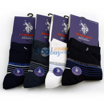 U.S. POLO ASSN.男士休闲袜子颜色随机四双装1044 均码