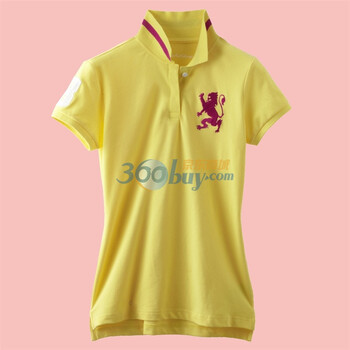 Giordano佐丹奴 Polo 女全新荧光狮王修身POLO 01312427 黄绿色 XL