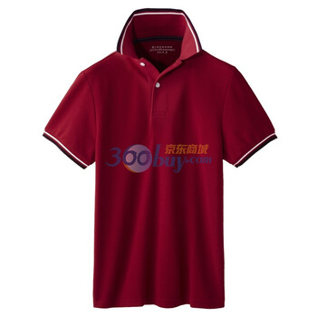 Giordano佐丹奴 Polo 男速干撞色边珠地修身DRY POLO 01010006 大红 S