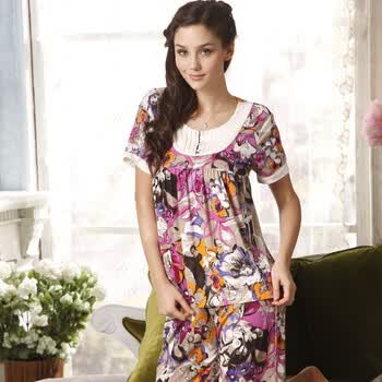 芬腾 Fengteng 家居服 2012春夏新款睡衣女士短袖家居服套装 Z6777 七彩 女款XL(170/92A)