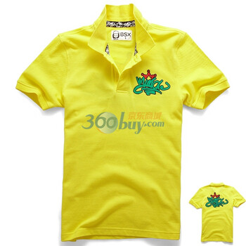 Giordano佐丹奴BSX Polo 男MINI CHE经典头像印花POLO 04011100 黄色 L