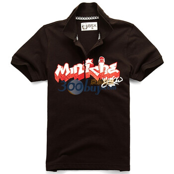 Giordano佐丹奴BSX Polo 男MINI CHE经典头像印花POLO 04011100 黑色 XL