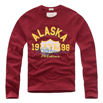 摩基斯AXE男装春装新品 纯棉圆领纪念1998长袖T恤新款T00215 红色 XL