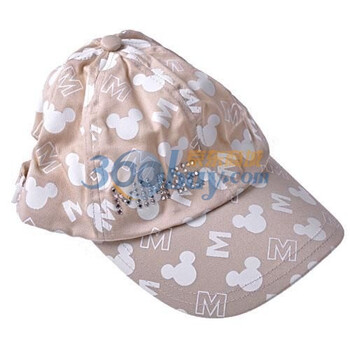 Disney/迪士尼童帽 帽子 米奇M系列女童鸭舌帽D06MQ2706 褐色 56